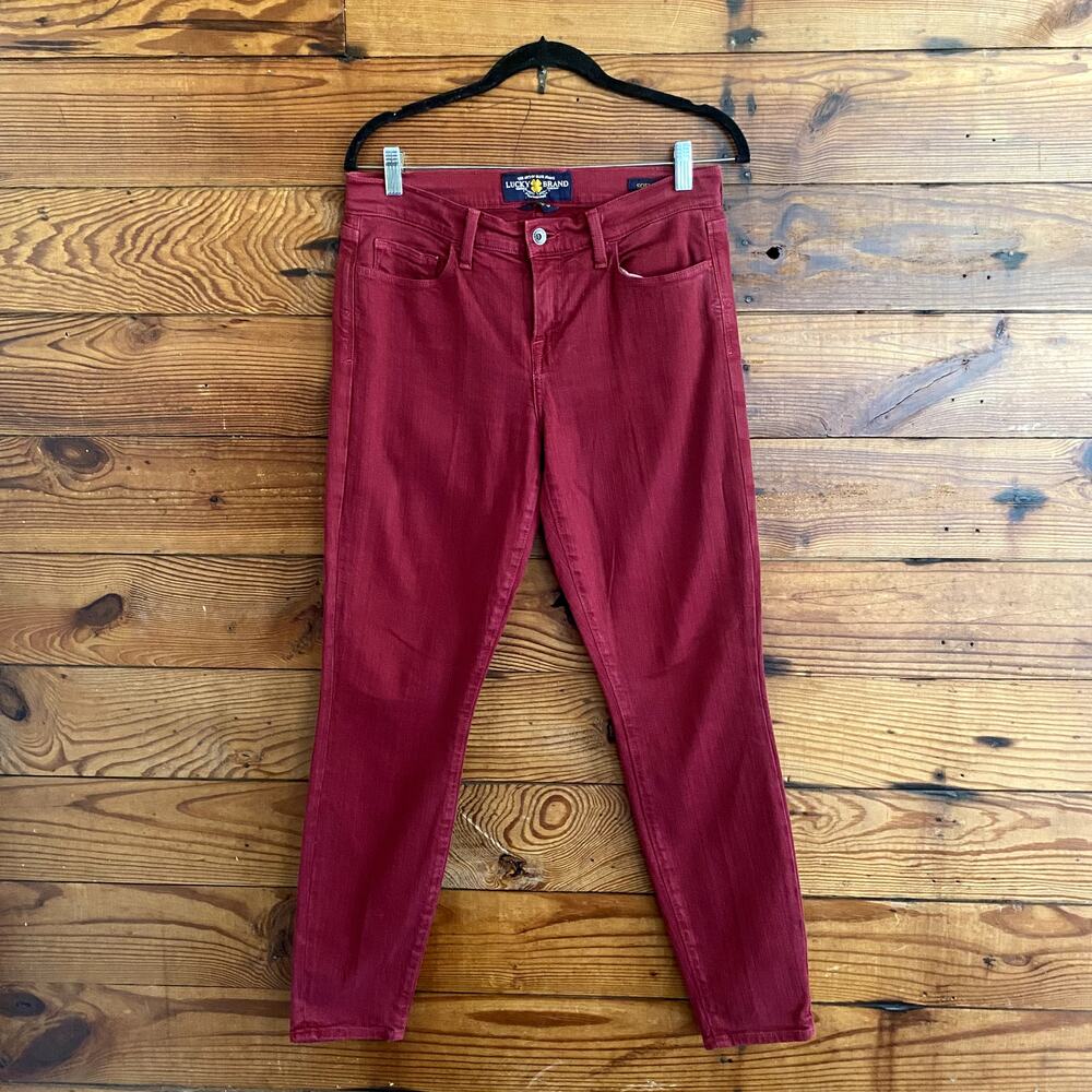 Lucky Brand Sofia Skinny Ankle Jeans in Red size 8/29